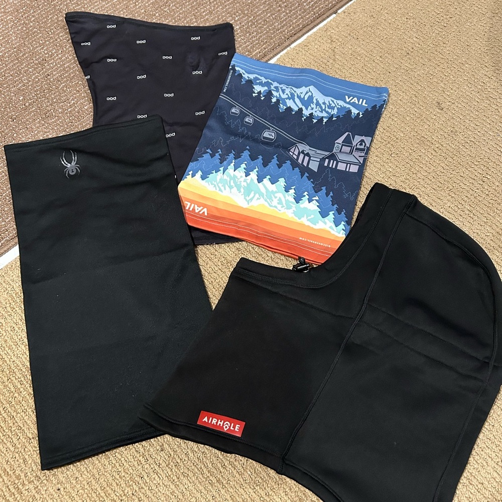 Neck Gaiters! 4 different ones, different brands and styles. Great condition